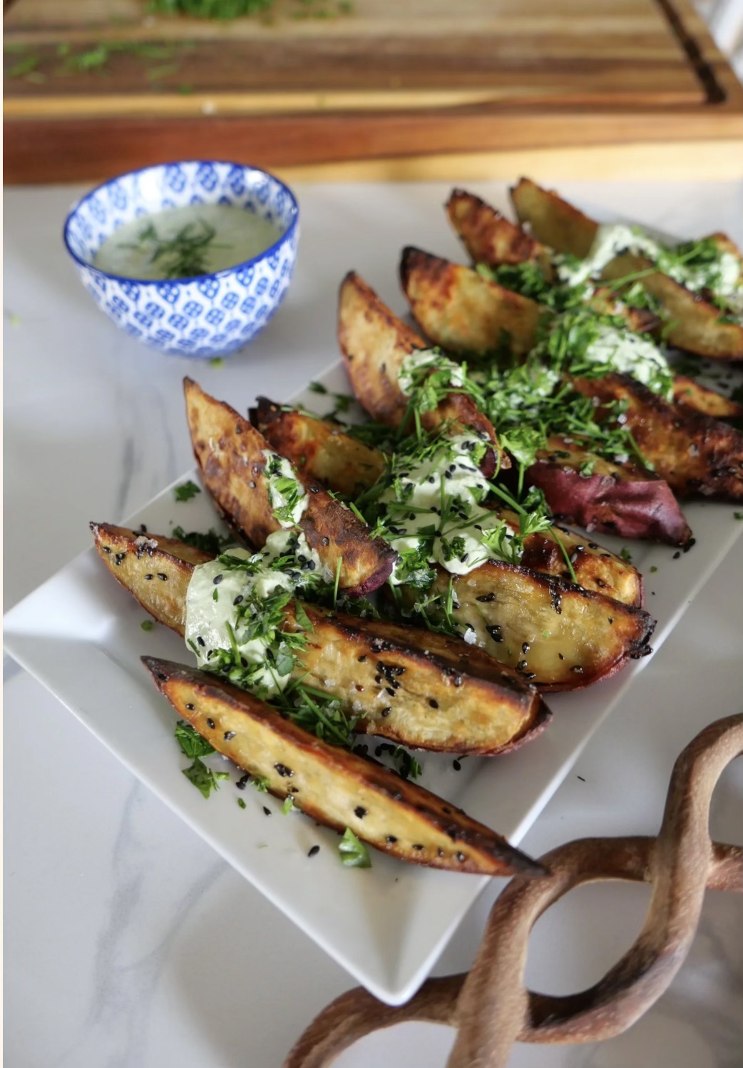 Crispy Roasted Sweet Potato Wedges With 000